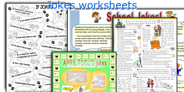 English teaching worksheets: Jokes