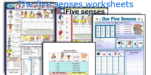 English teaching worksheets: The five senses