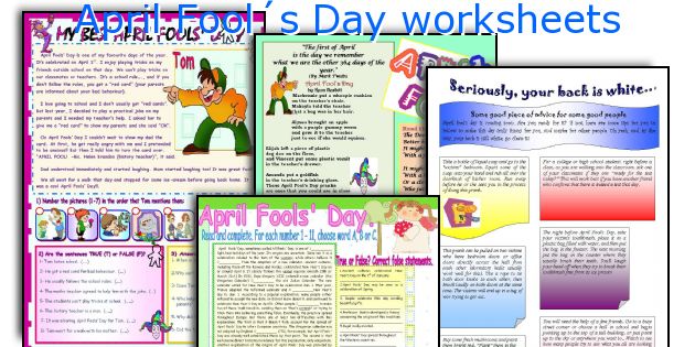 English teaching worksheets: April Fool´s Day