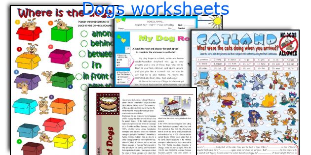English teaching worksheets: Dogs