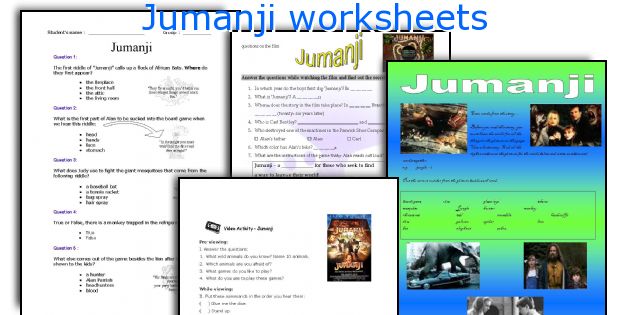 Jumanji Multiple Choice Worksheets