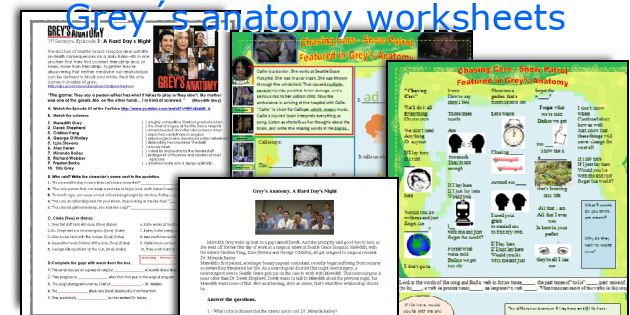 English teaching worksheets: Grey´s anatomy