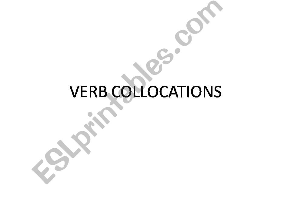 verb collocations powerpoint