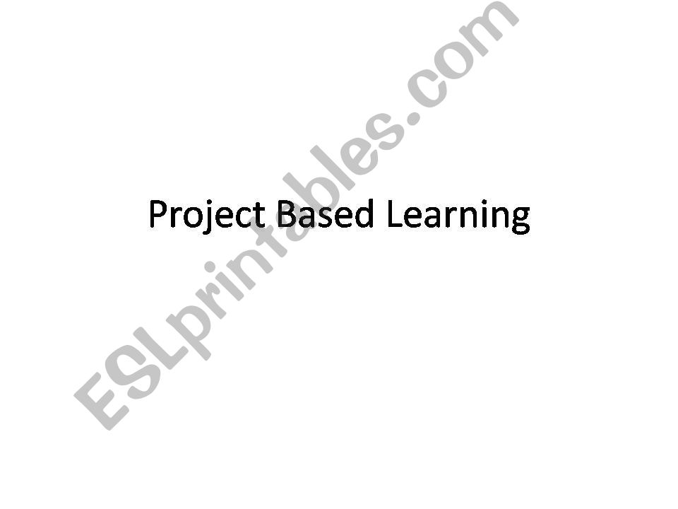 Project-Based Learning (PBL) powerpoint