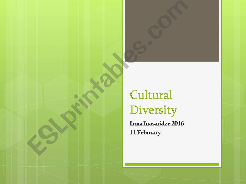 Cultural Diversity powerpoint