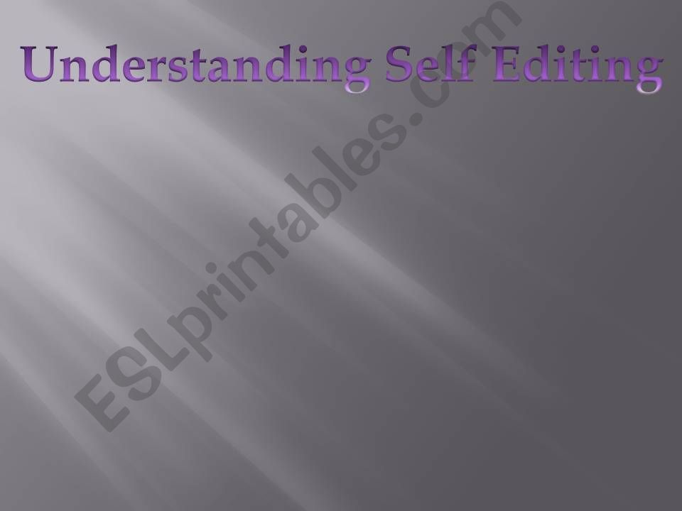 Self Editing powerpoint