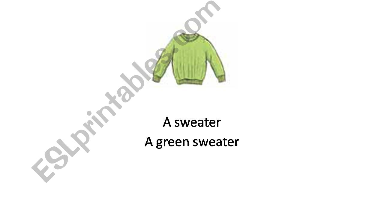 Clothes and colors powerpoint