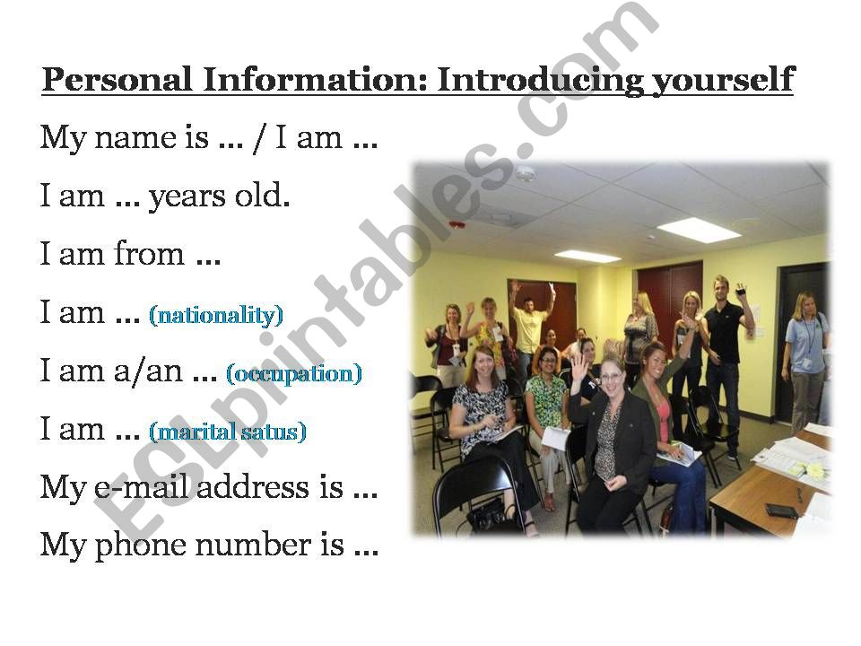 Personal Information Basics powerpoint