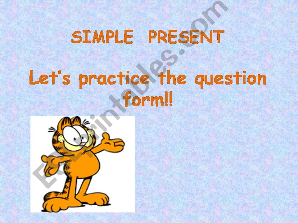 Present simple: question form and short answers - Exercise