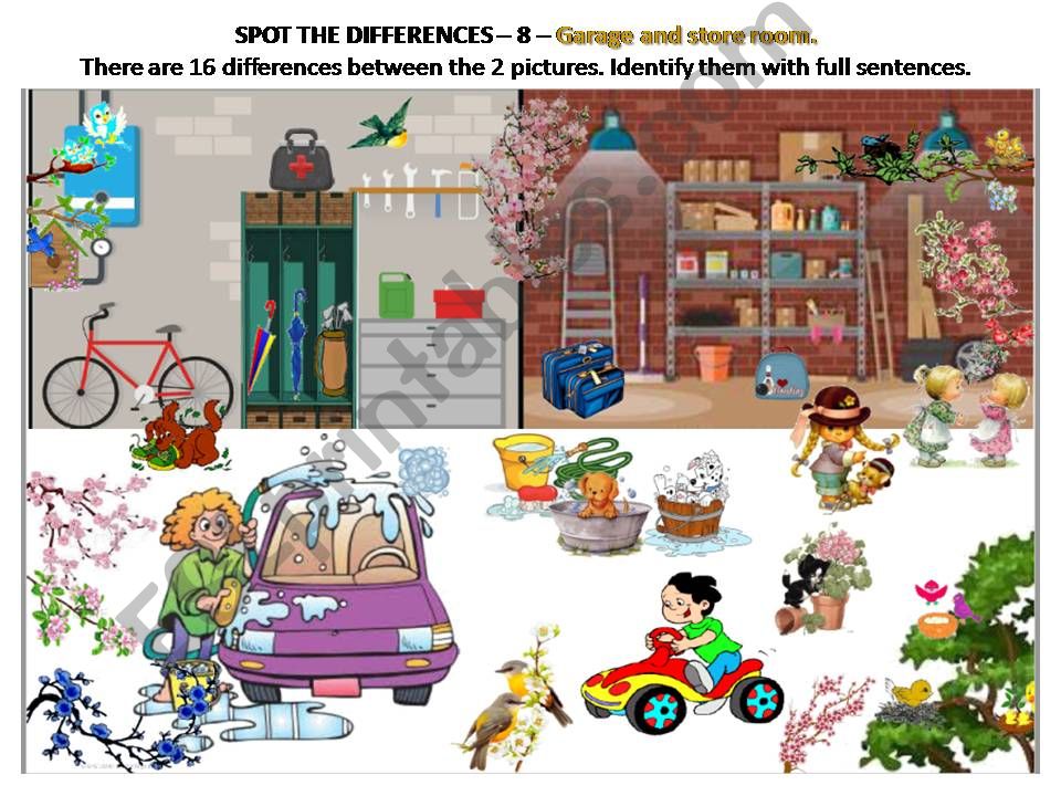 Game of the differences - 9 - Garage and store room.