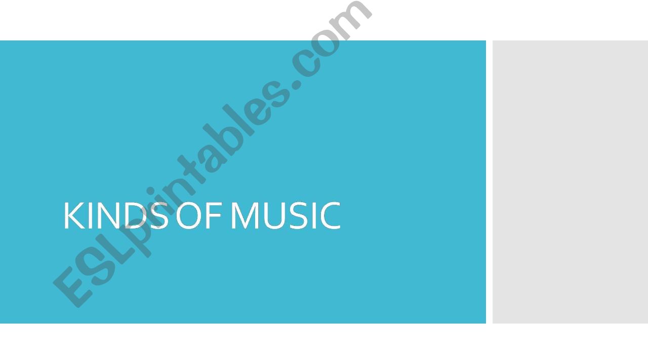 Kinds of Music powerpoint