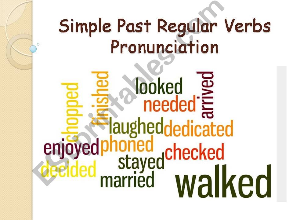 Simple Past Regular Verbs Pronunciation