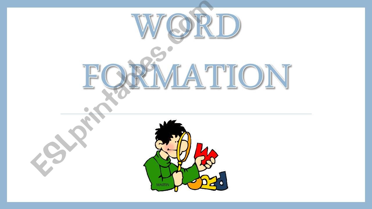 Word Formation  powerpoint