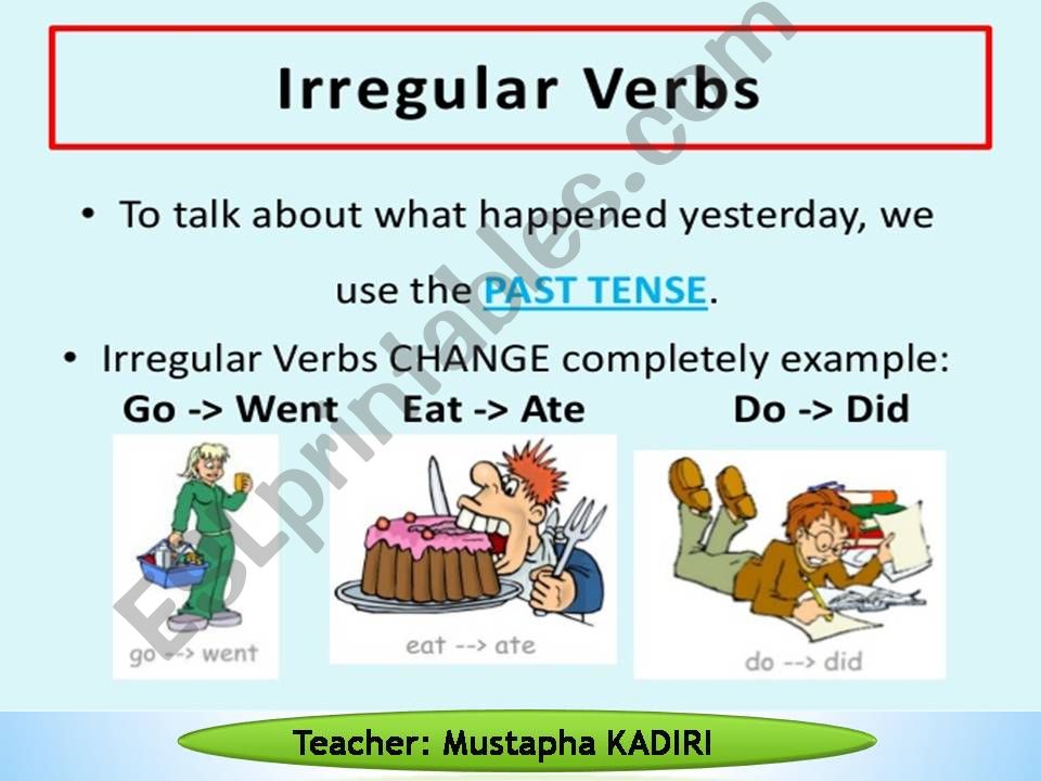 Irregular Verbs Practise with games