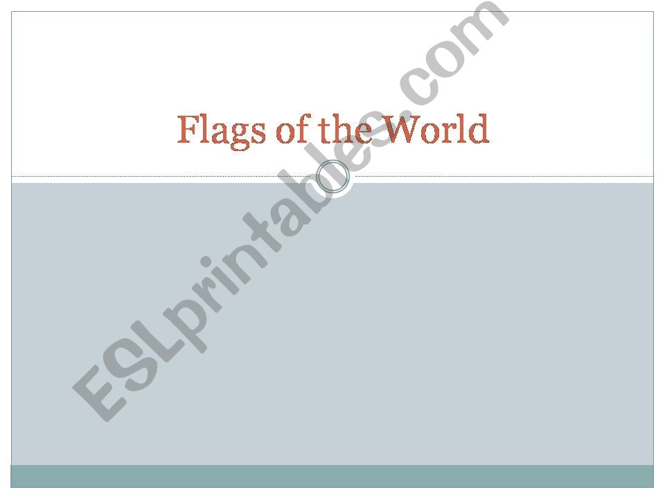 Flags of the World Quiz powerpoint