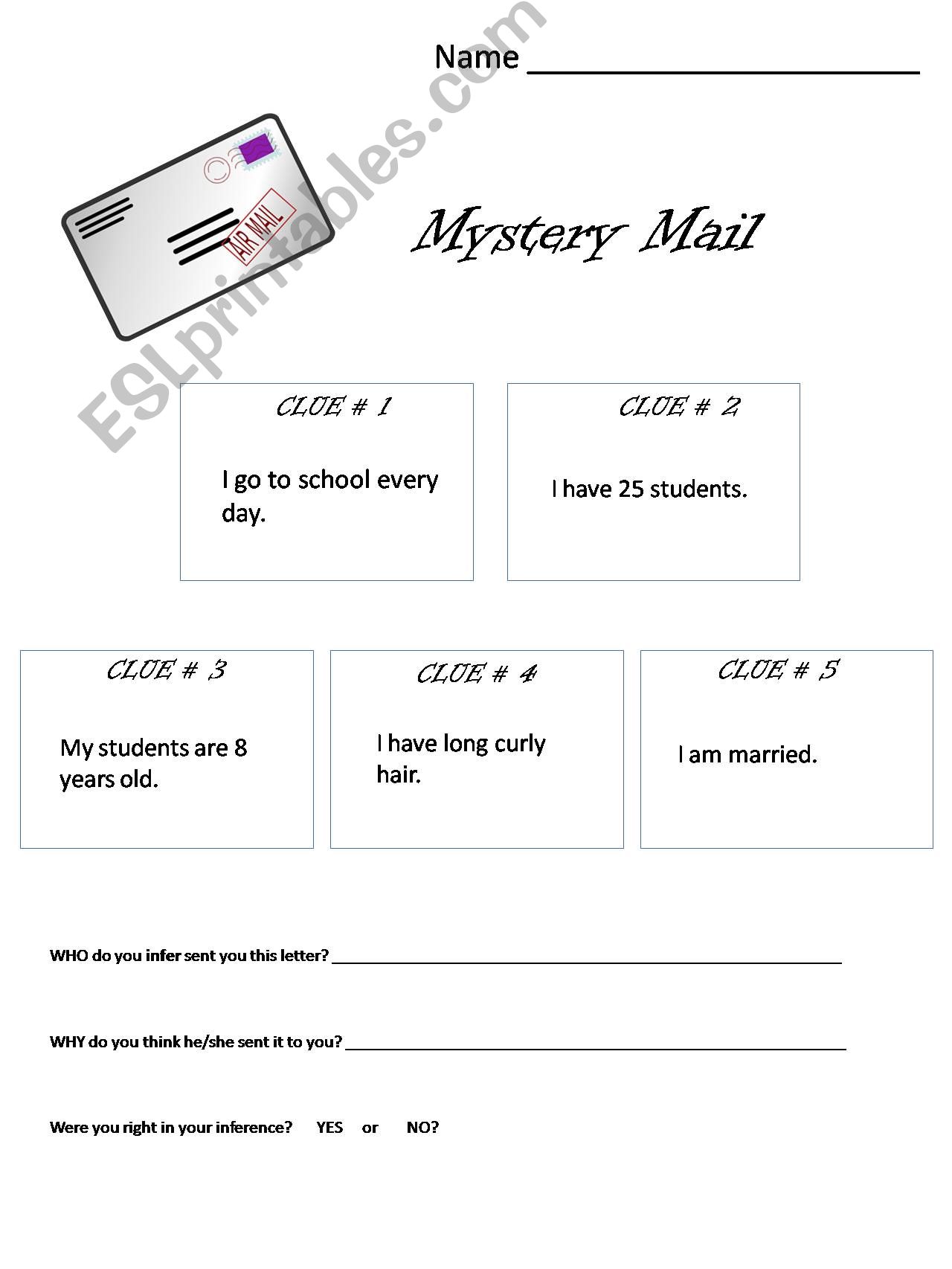 Mystery Mail 2 powerpoint