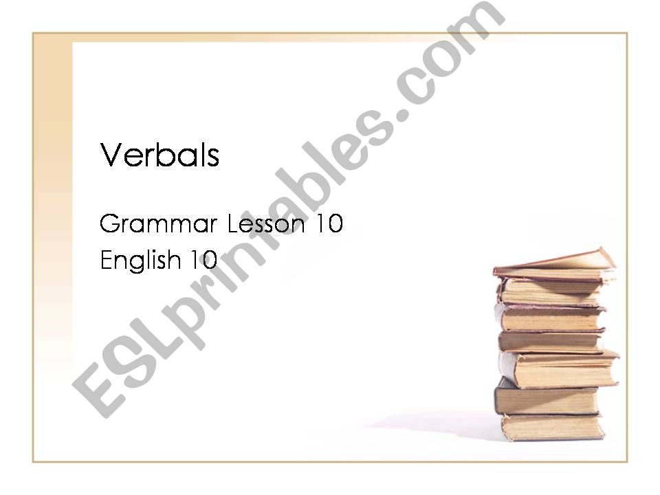 VERBALS powerpoint