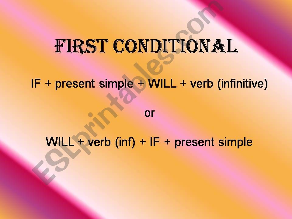 First conditional powerpoint