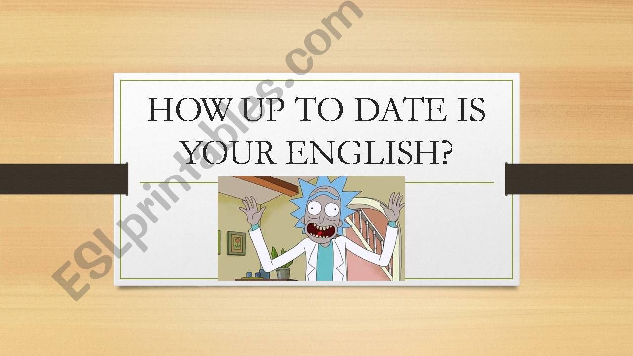 How updated is your English? powerpoint
