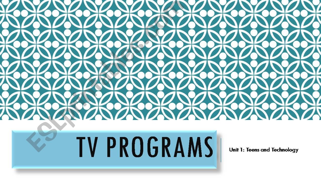 TV Programs powerpoint