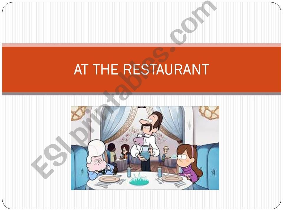 At the restaurant powerpoint