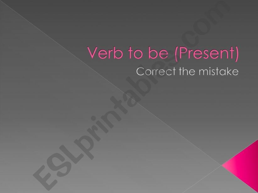 Verb to be - Present (plural) powerpoint