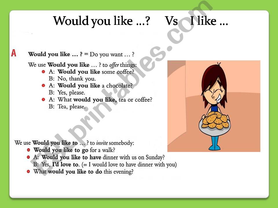 would you like ?  vs  do you like ?