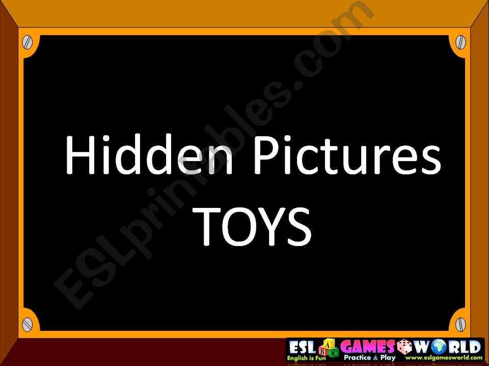 Hidden pictures- toys powerpoint