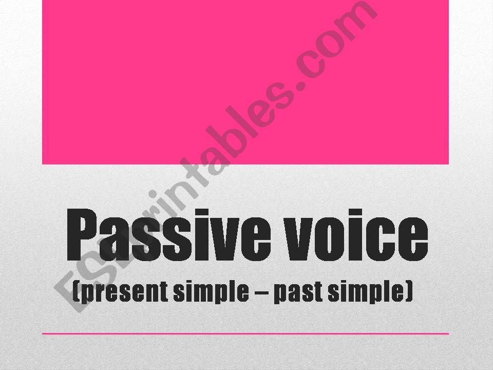 passive voice powerpoint