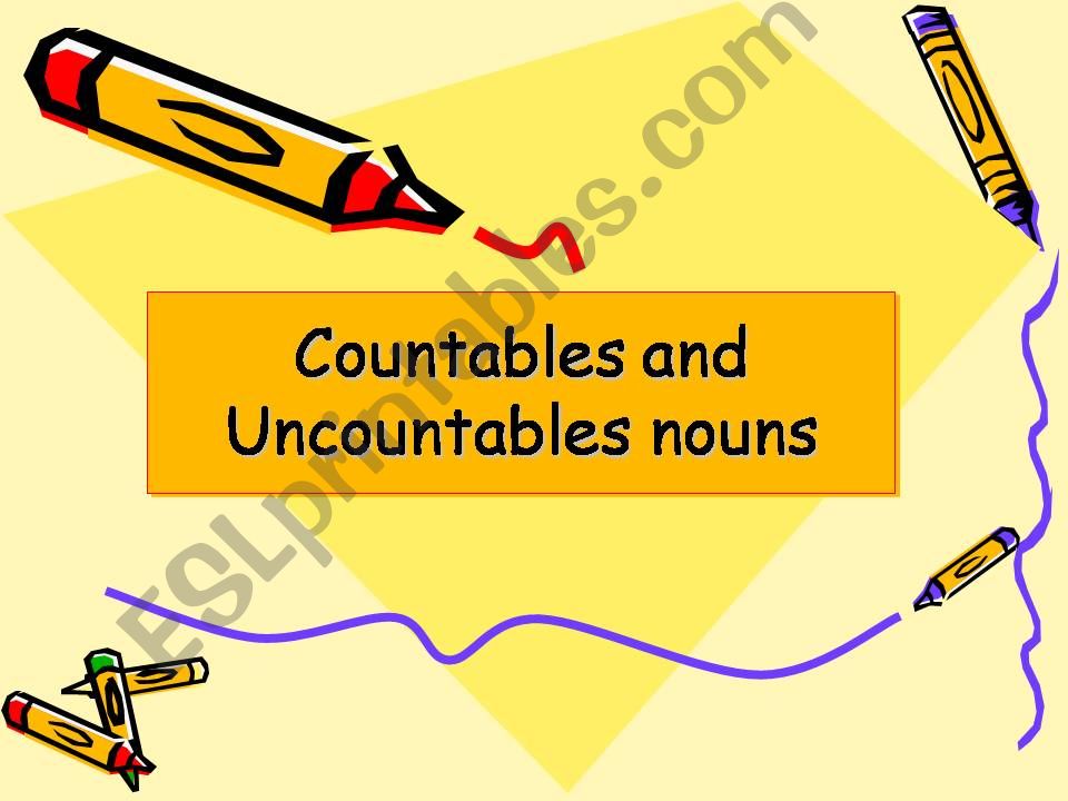 Countables and Uncountables powerpoint