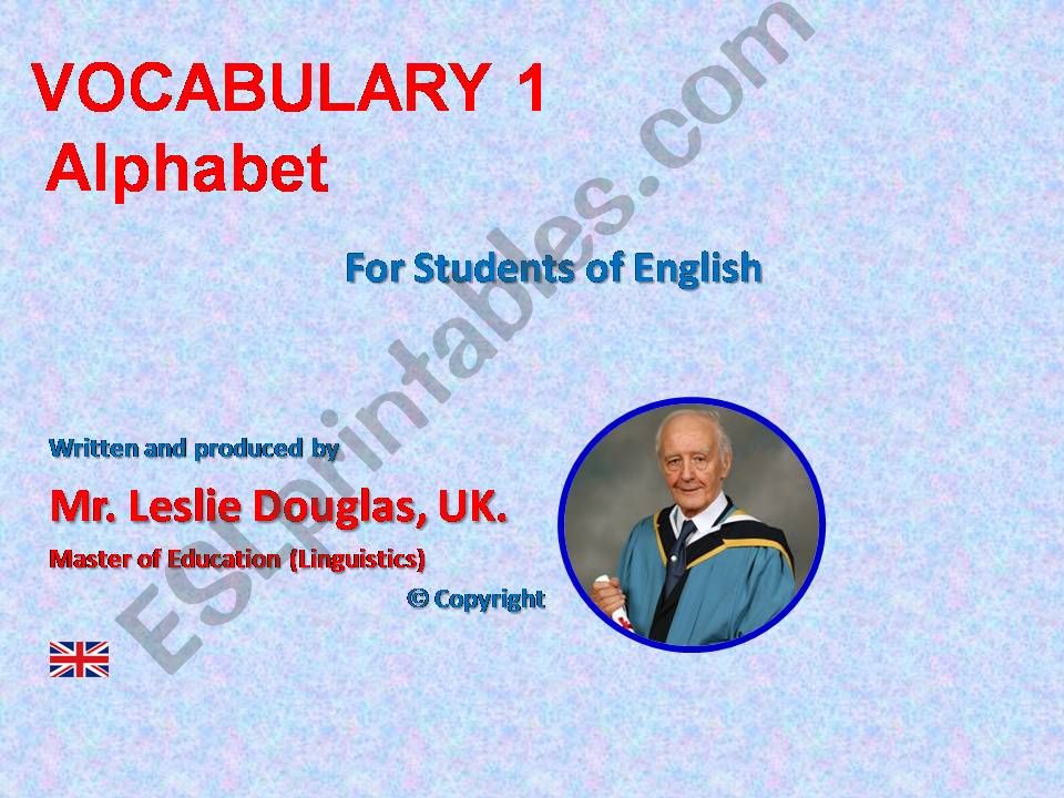 VOCABULARY 1. Alphabet Game powerpoint