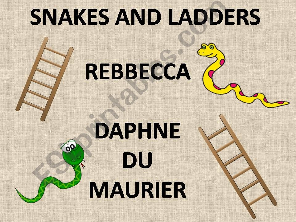 Snakes and Ladders game - Rebecca / Daphne du Maurier
