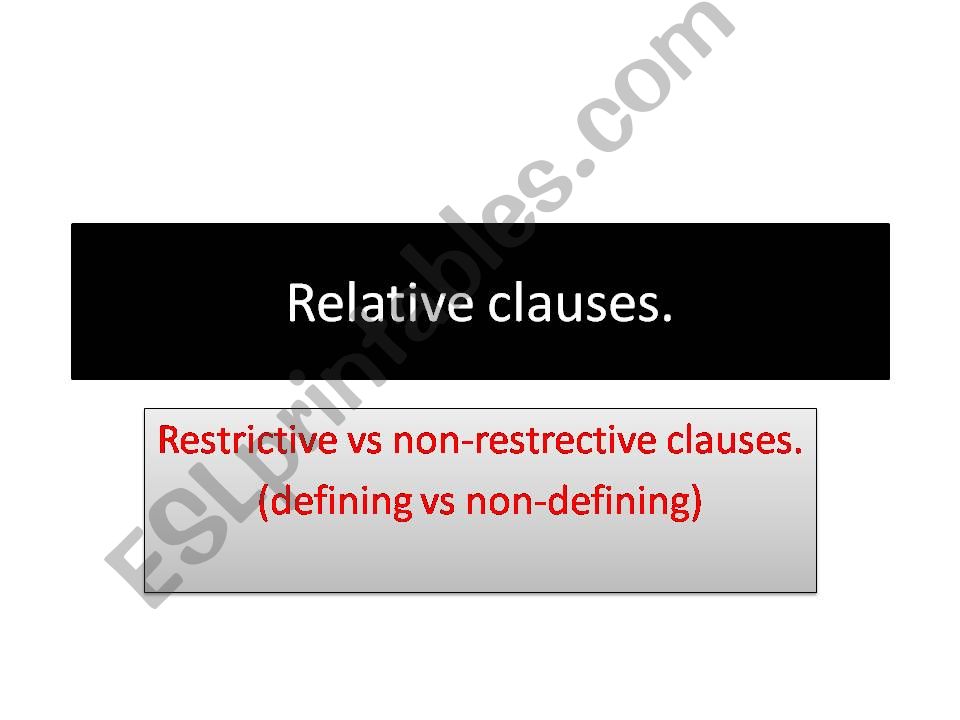 relative clauses. powerpoint