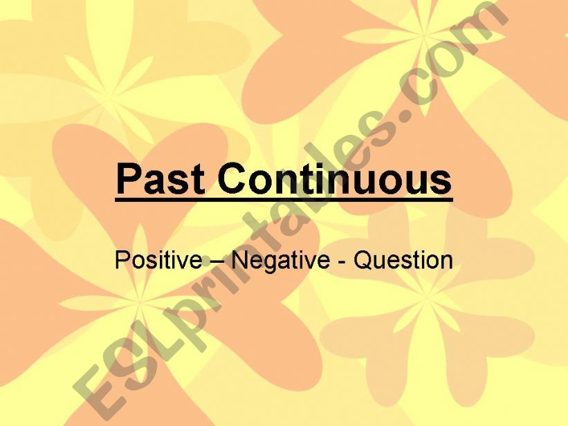 Past Continuous powerpoint