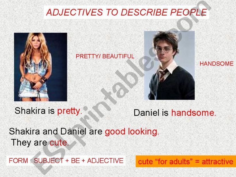Adjectives to describe physical appearance