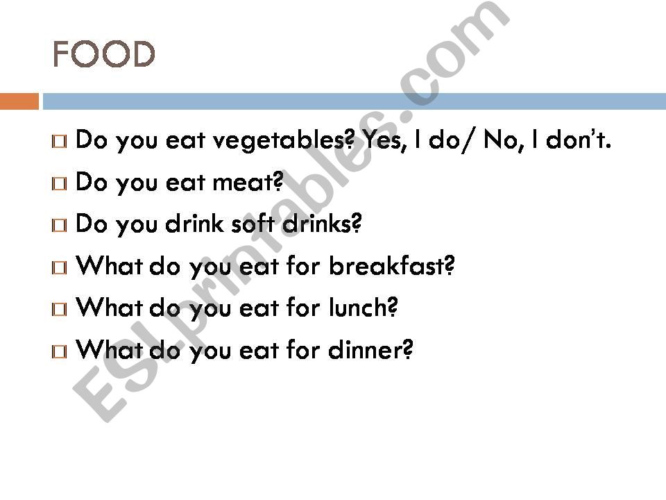 conversation on food powerpoint