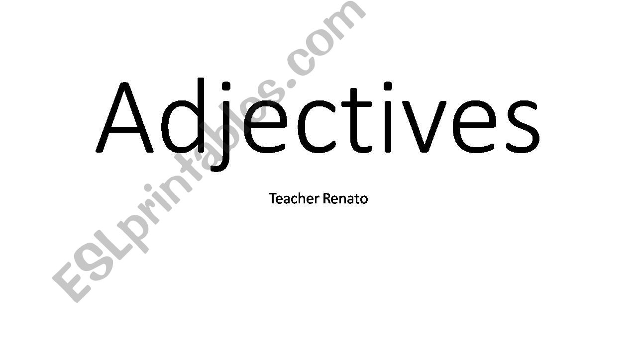 Adjectives powerpoint
