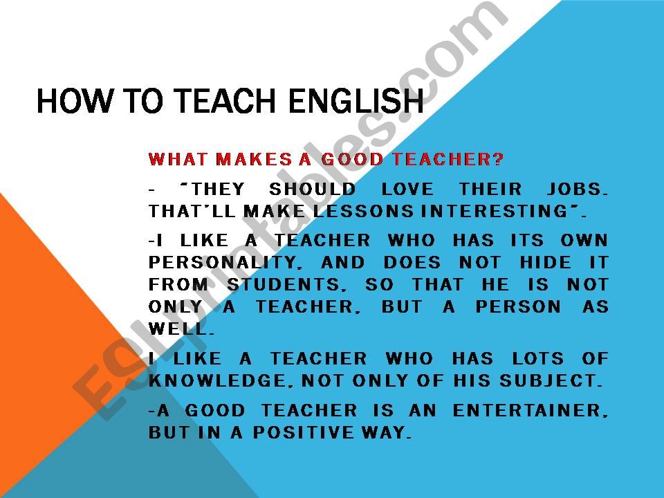 How to Teach English powerpoint