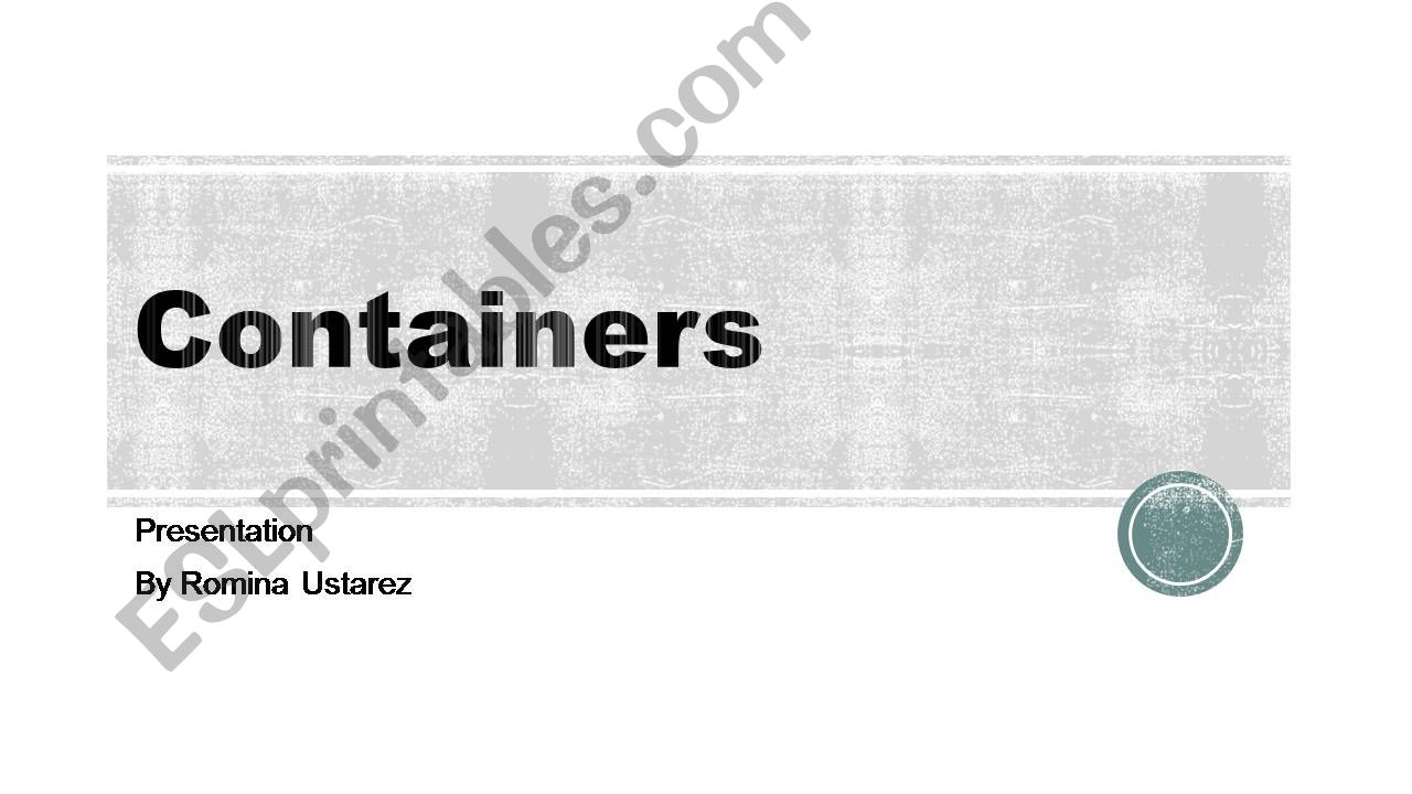 Containers_Food and Drink  powerpoint