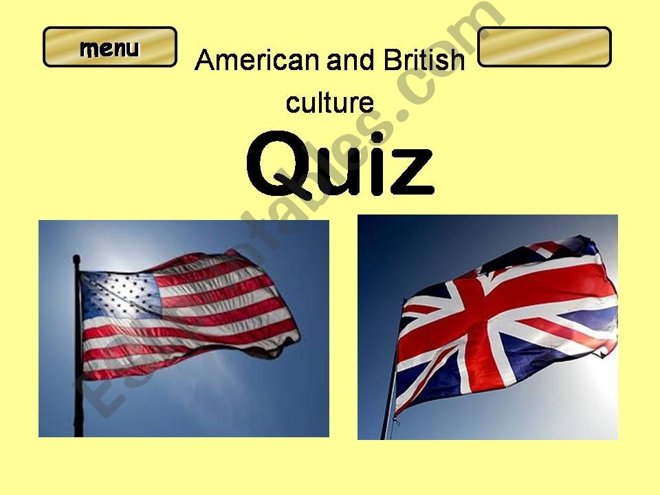 BRITISH and AMERICAN culture powerpoint