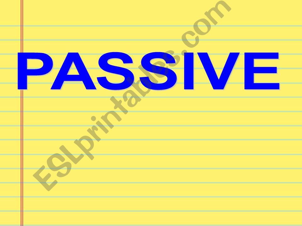 Passive Voice in 3 simple steps
