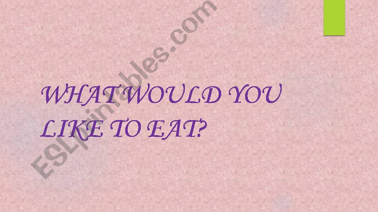 What would you like to eat? powerpoint