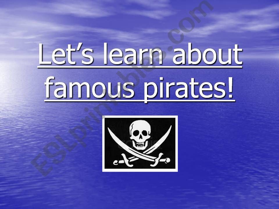 Famous pirates powerpoint