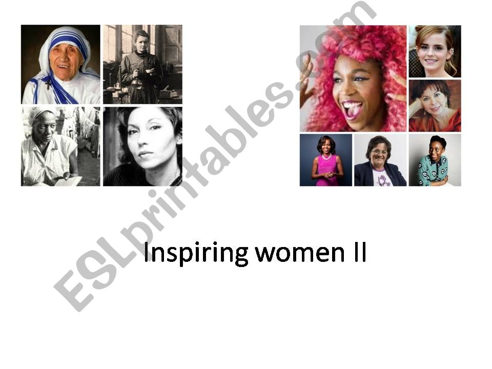 Inspiring women II - pair work (part I)