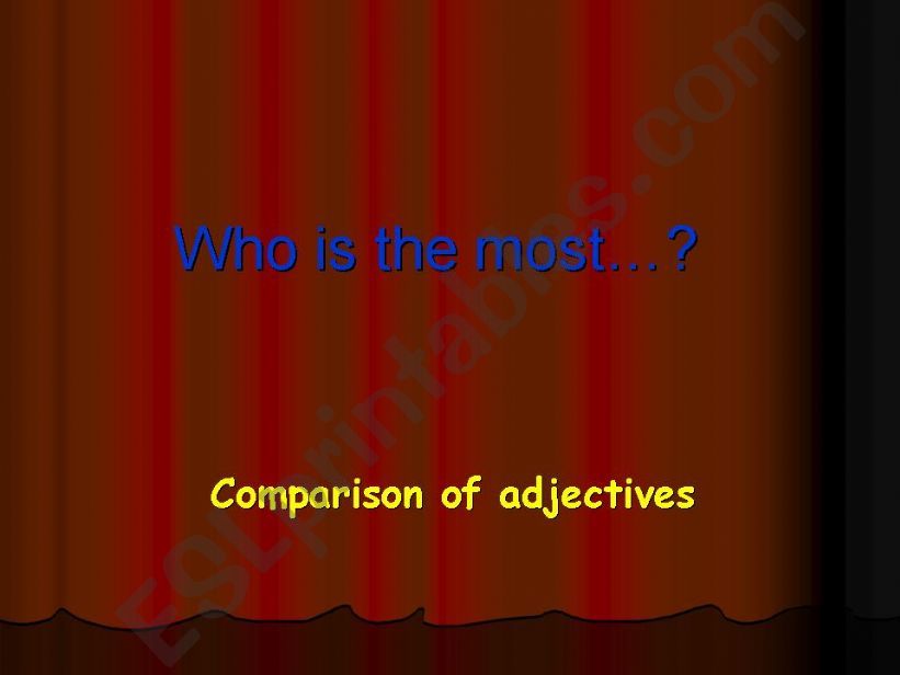 Comparison of Adjectives powerpoint