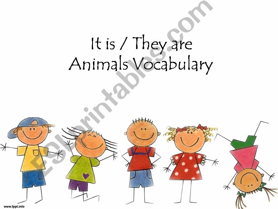 It is/ They are with Animals Vocabulary