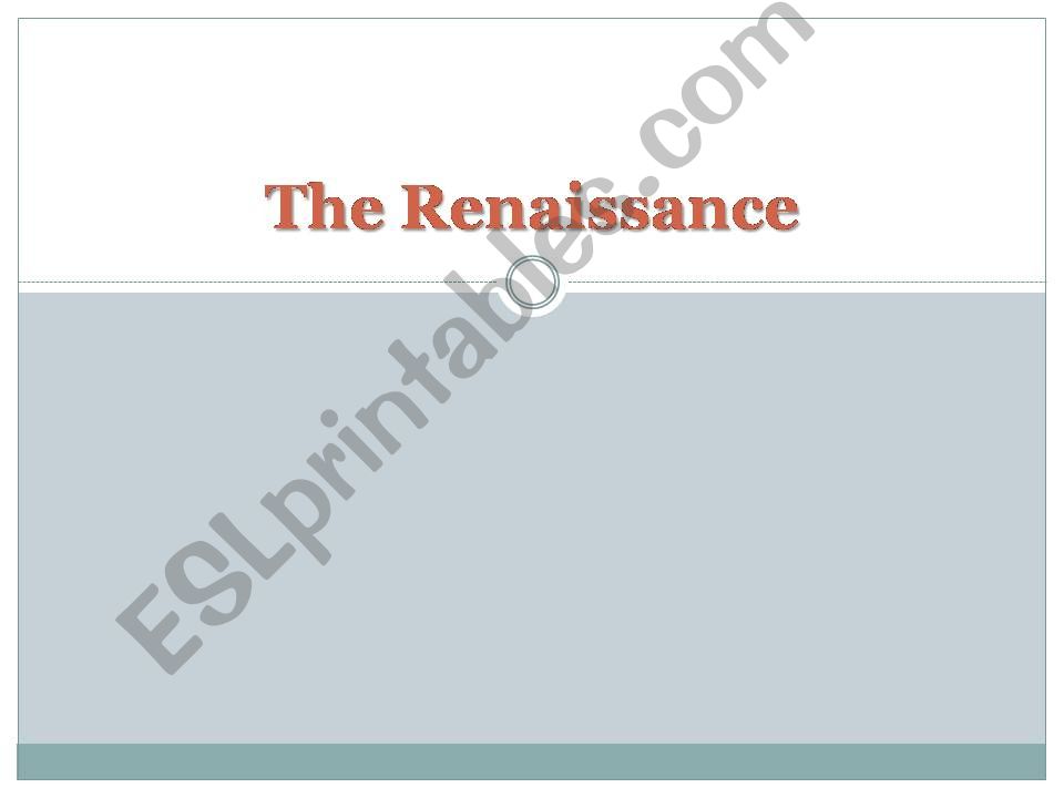 The Renaissance powerpoint