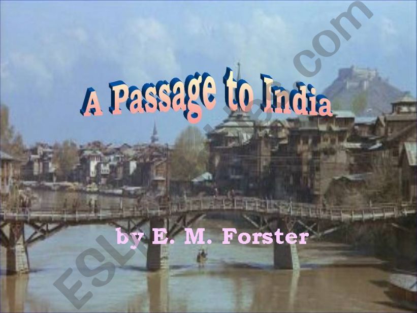 A PASSAGE TO INDIA powerpoint