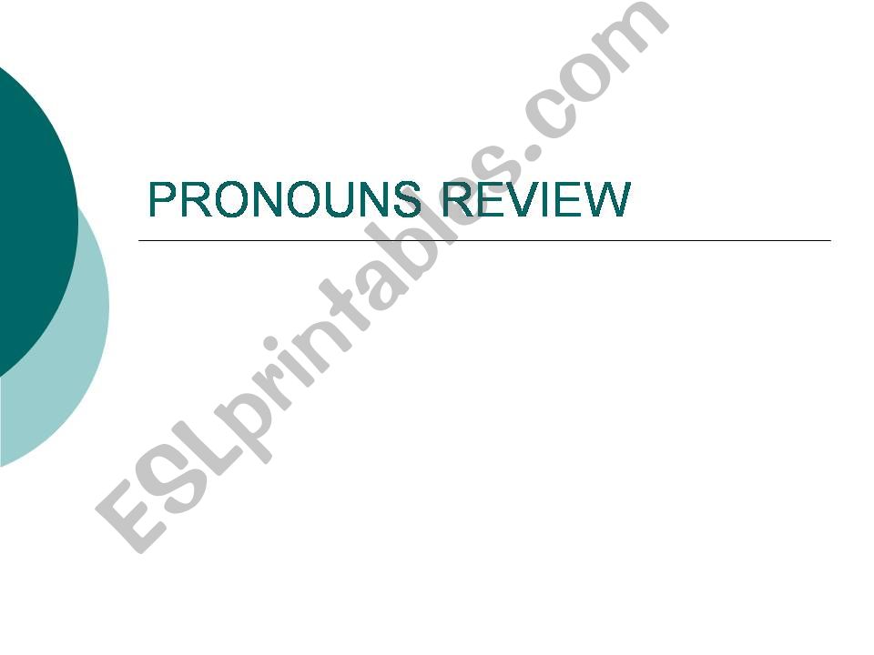 Review pronouns and Genitive case