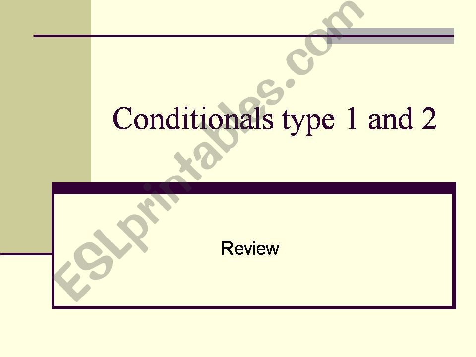 Conditionals powerpoint